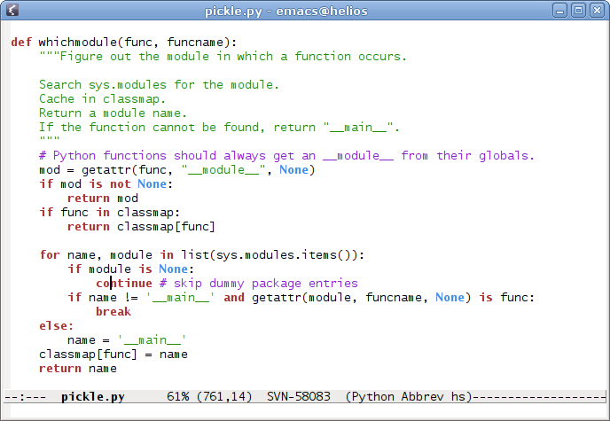 Screenshot of Emacs with XFT support